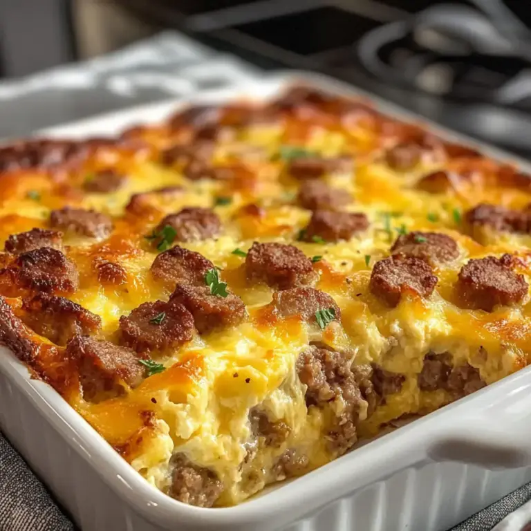 Wurst- und Eierauflauf für ein köstliches Frühstück