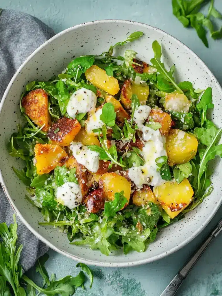 Alle lieben den knusprigen Kartoffelsalat mit Joghurtdressing