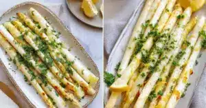 Gebackener Spargel mit Zitrone